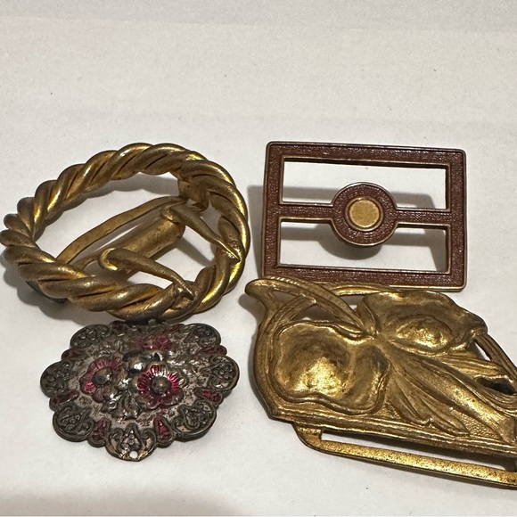 4 vintage belt buckles - Picture 3 of 3